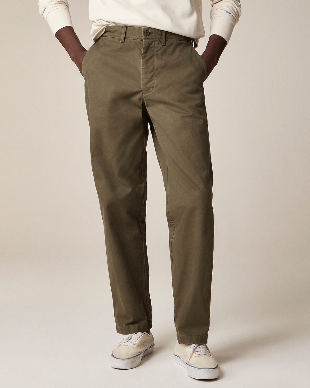 J Crew Men's Classic Casual Workwear Chino Pants Dill Green Cotton 32/30
